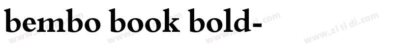 bembo book bold字体转换